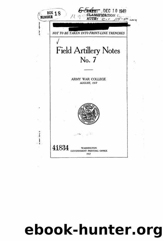 Field artillery notes no 7 by Unknown