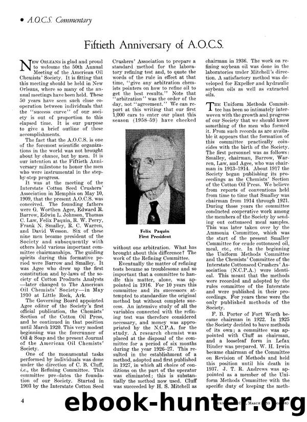 Fiftieth anniversary of A.O.C.S. by Unknown