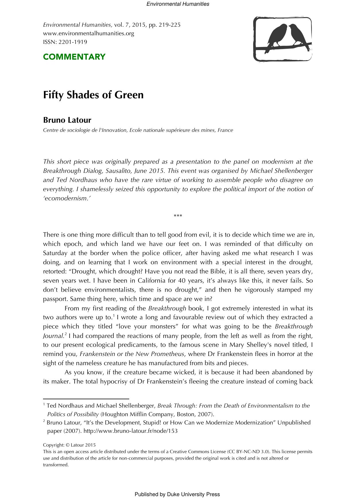 Fifty Shades of Green by Latour