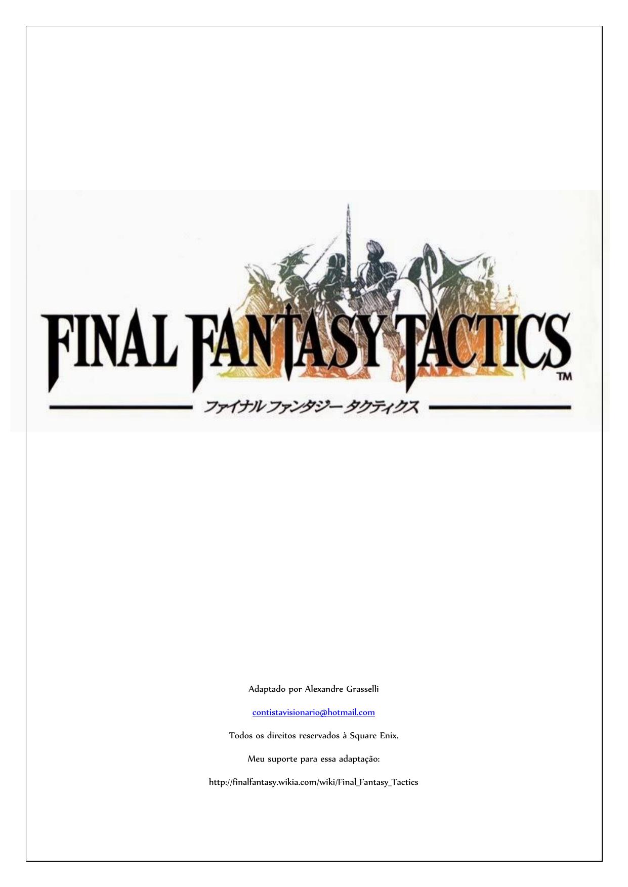 Final Fantasy Tactics by Dargus