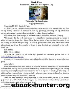 Finally Home-Lessons on Life from a Free-Spirited Dog by Elizabeth Parker