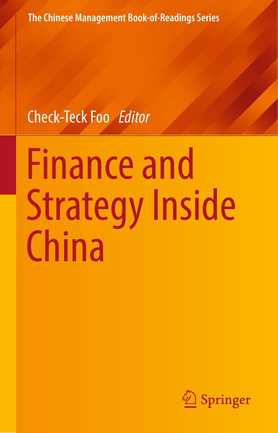 Finance and Strategy Inside China by Check-Teck Foo