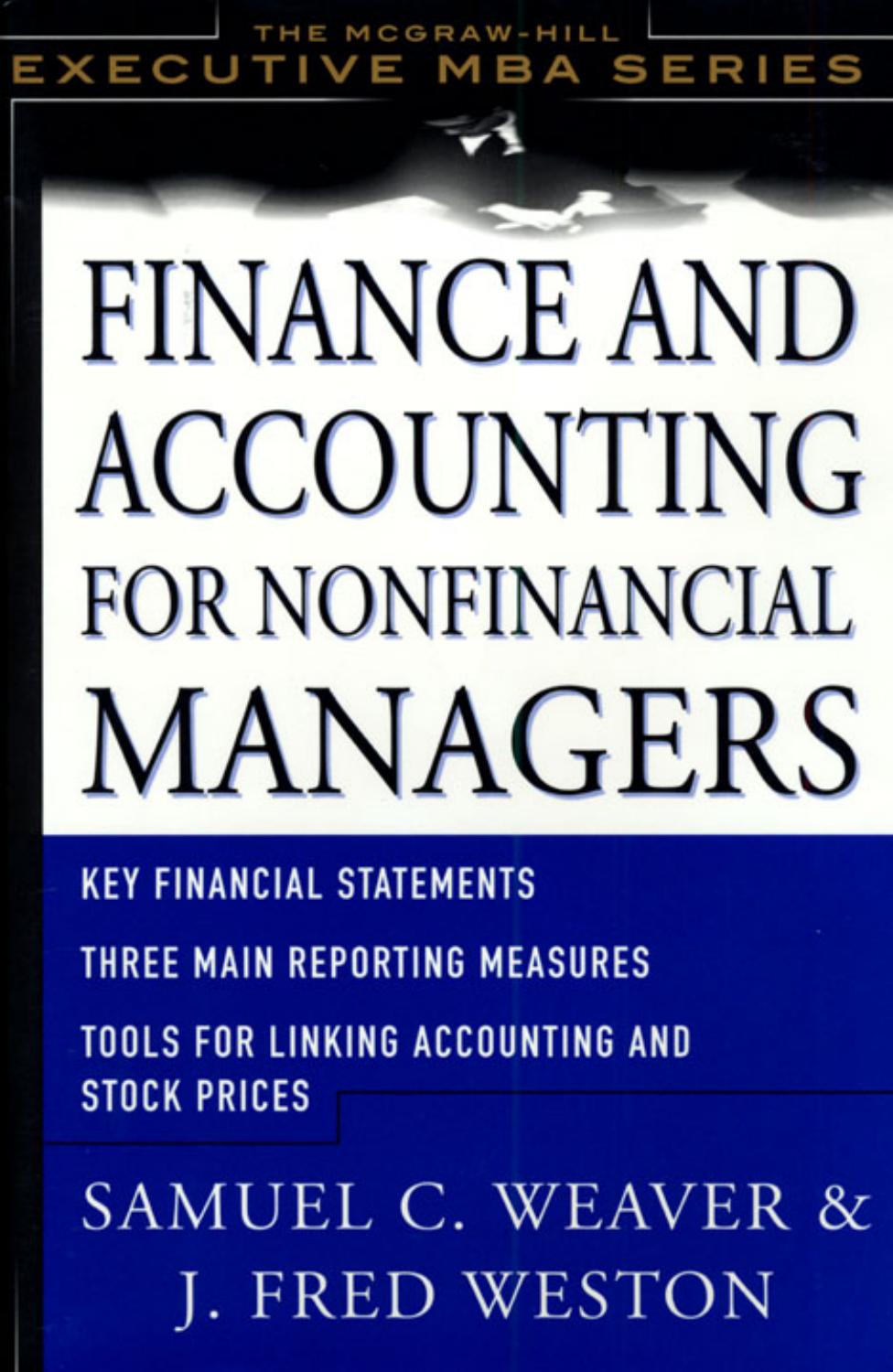 Finance and accounting for nonfinancial managers by Samuel Weaver J. Fred Weston