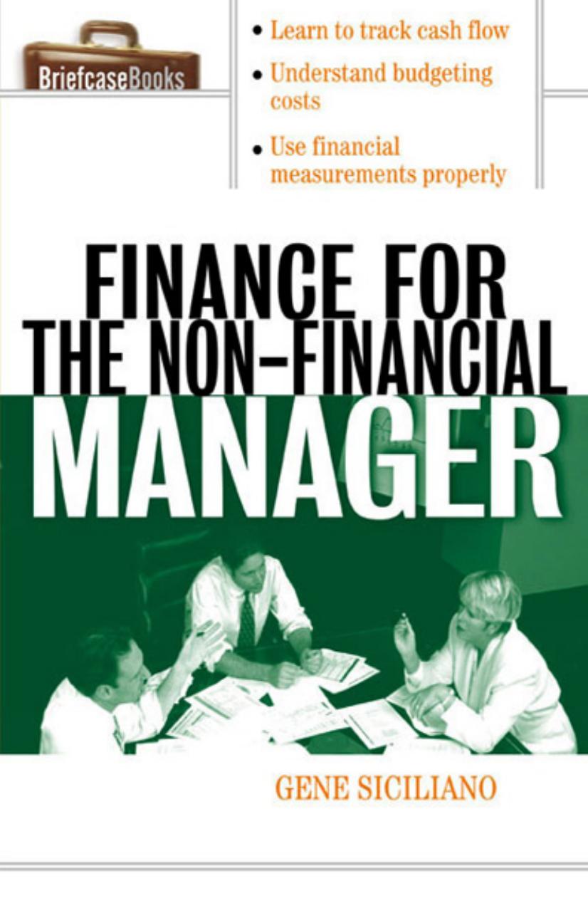 Finance for non-financial managers by Siciliano Gene
