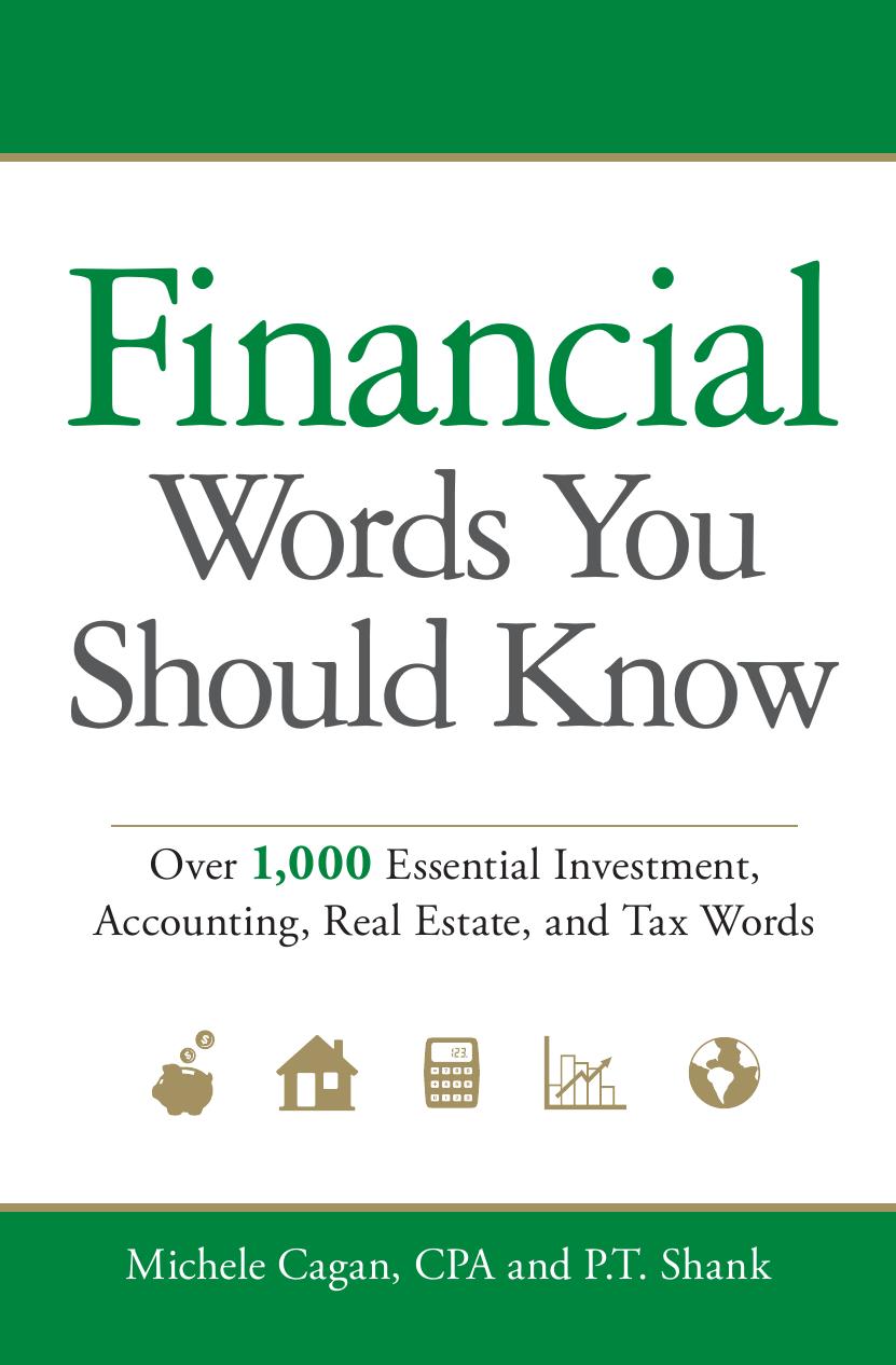Financial Words You Should Know by Michele Cagan