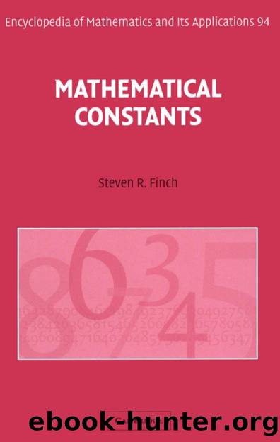 Finch by Mathematical constants-Cambridge University Press (2003)