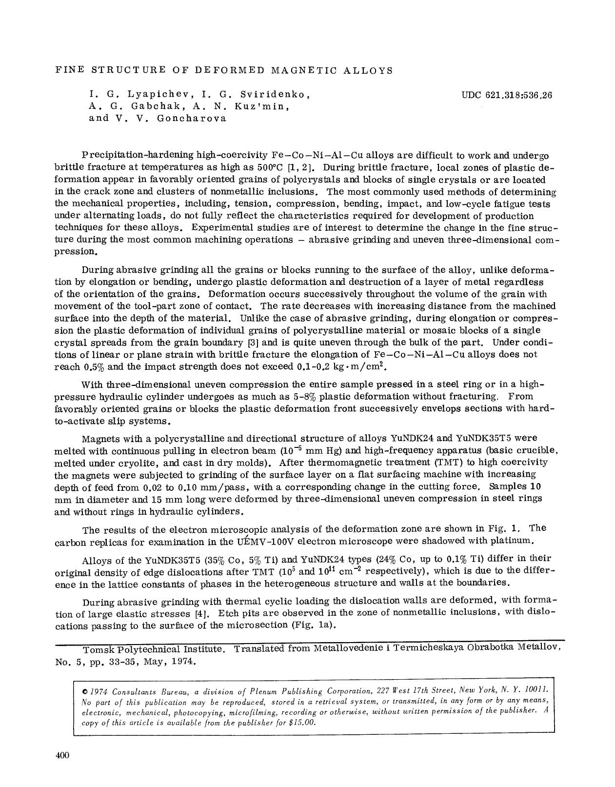 Fine structure of deformed magnetic alloys by Unknown