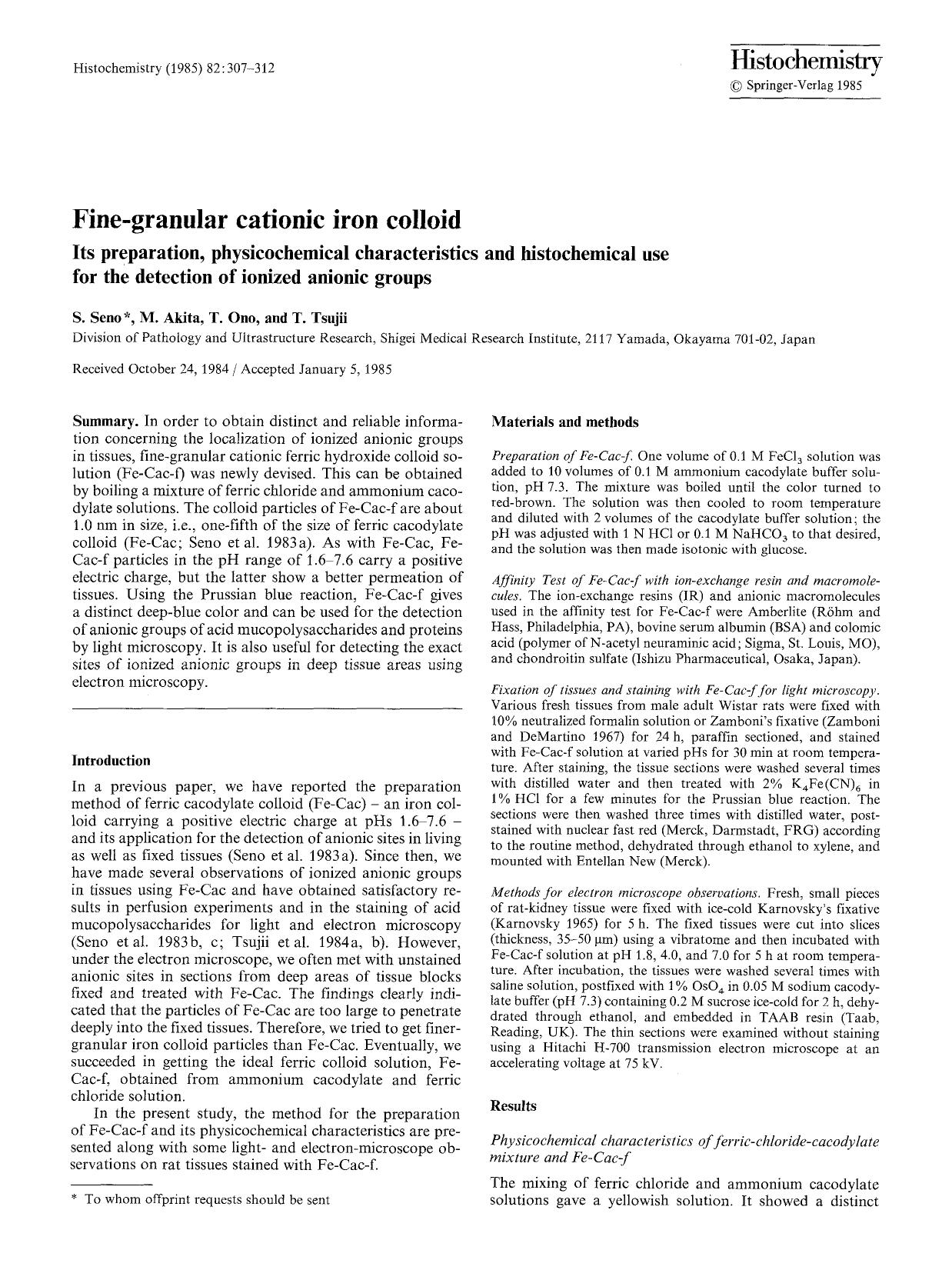Fine-granular cationic iron colloid by Unknown