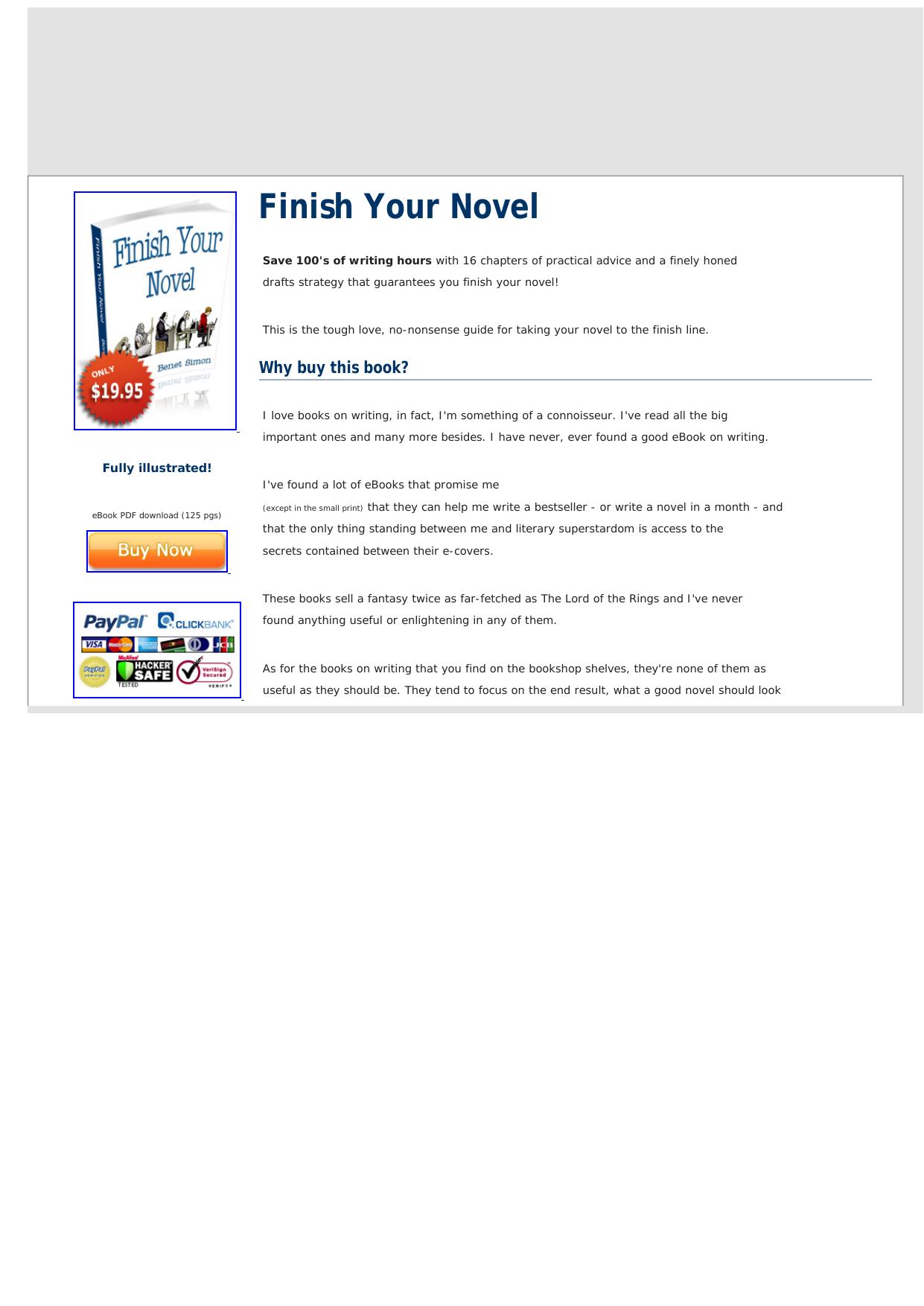 Finish Your Novel. by Best of Kuszter's Collection