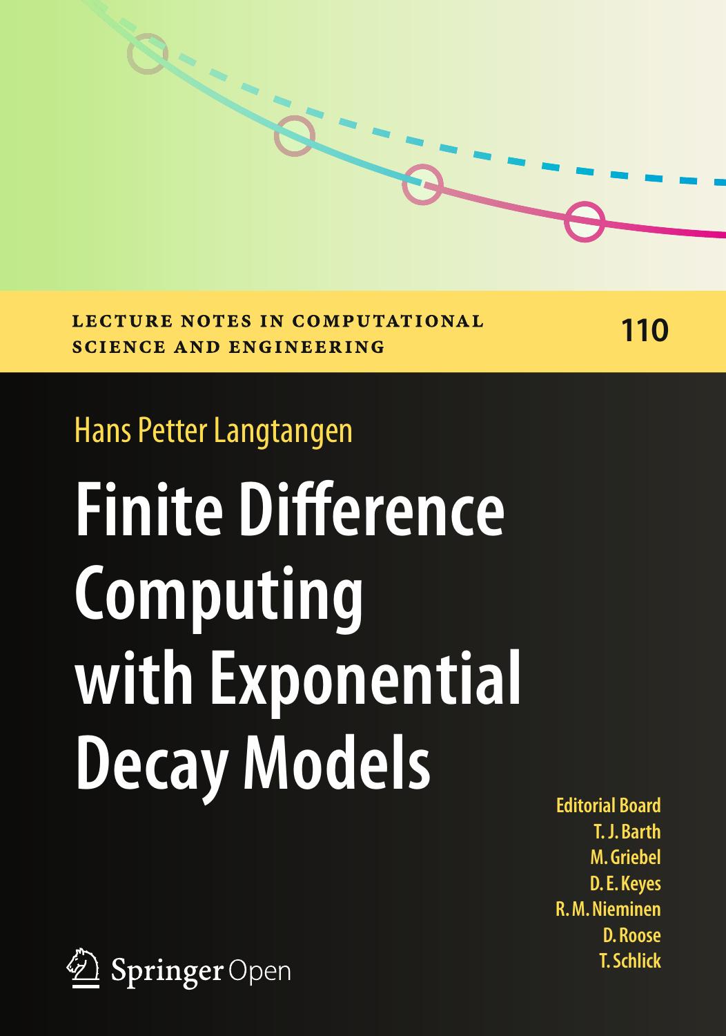 Finite Difference Computing with Exponential Decay Models by Hans Petter Langtangen