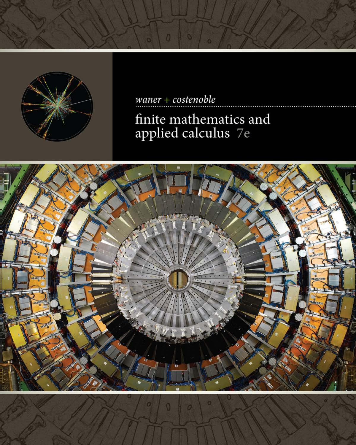 Finite Mathematics and Applied Calculus by Stefan Waner Steven Costenoble