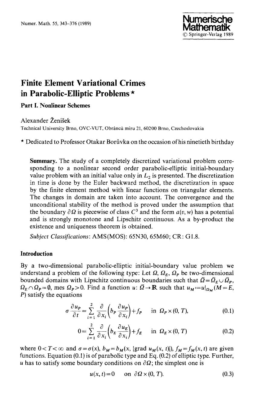 Finite element variational crimes in parabolic-elliptic problems by Unknown