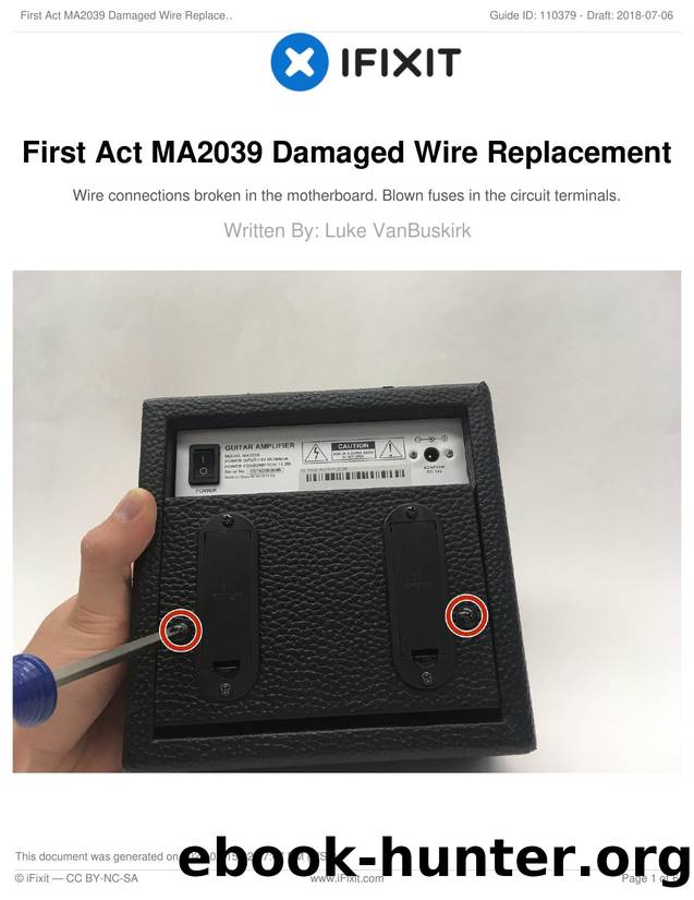 First Act MA2039 Damaged Wire Replacement by Unknown