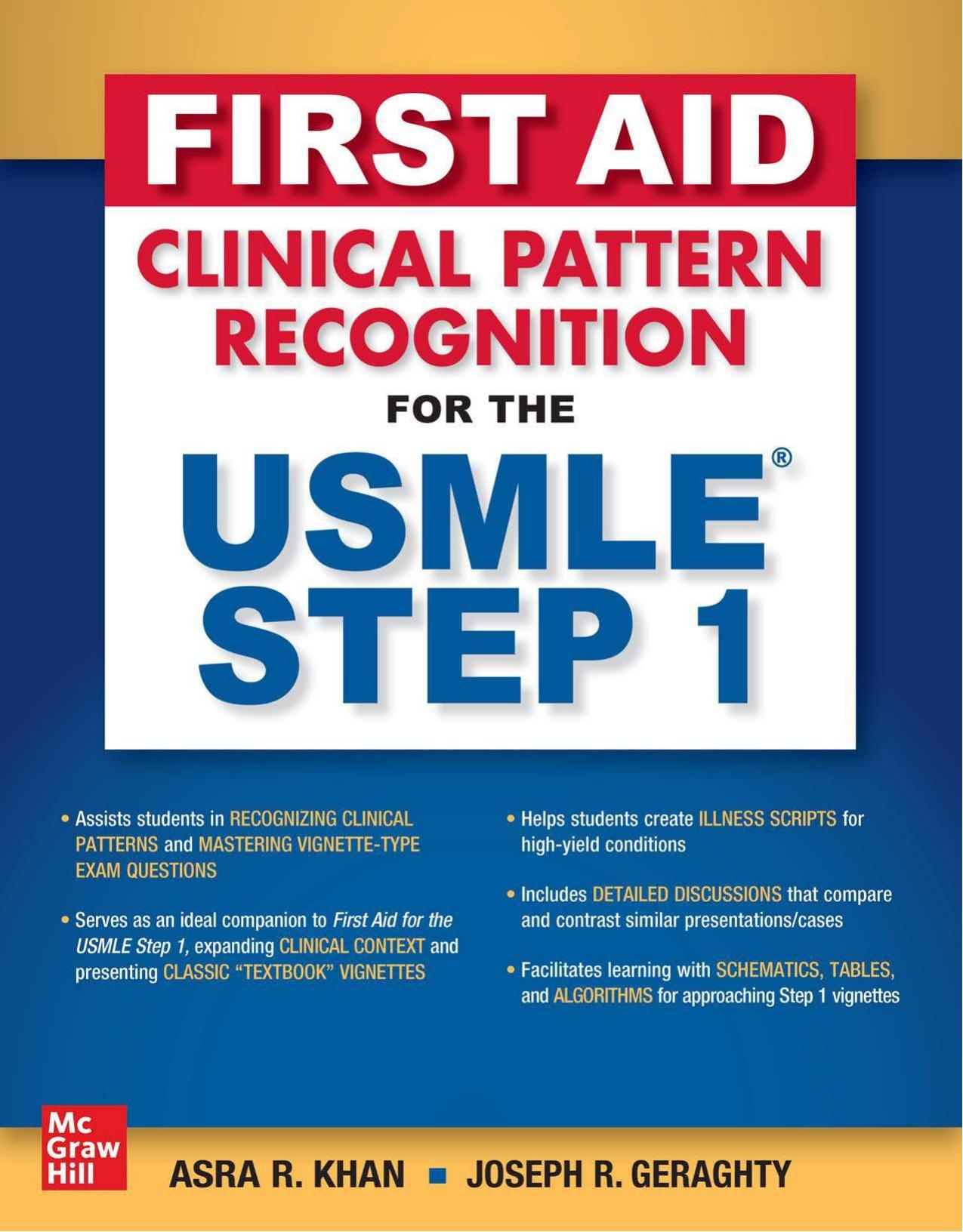 First Aid Clinical Pattern Recognition for the USMLE Step 1 by Asra R. Khan Joseph R. Geraghty