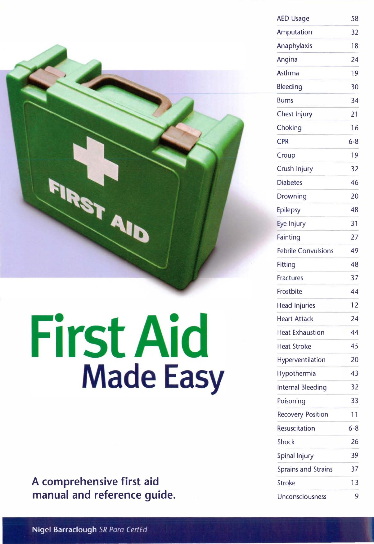 First Aid Made Easy: A Comprehensive Manual and Reference Guide by Nigel Barraclough