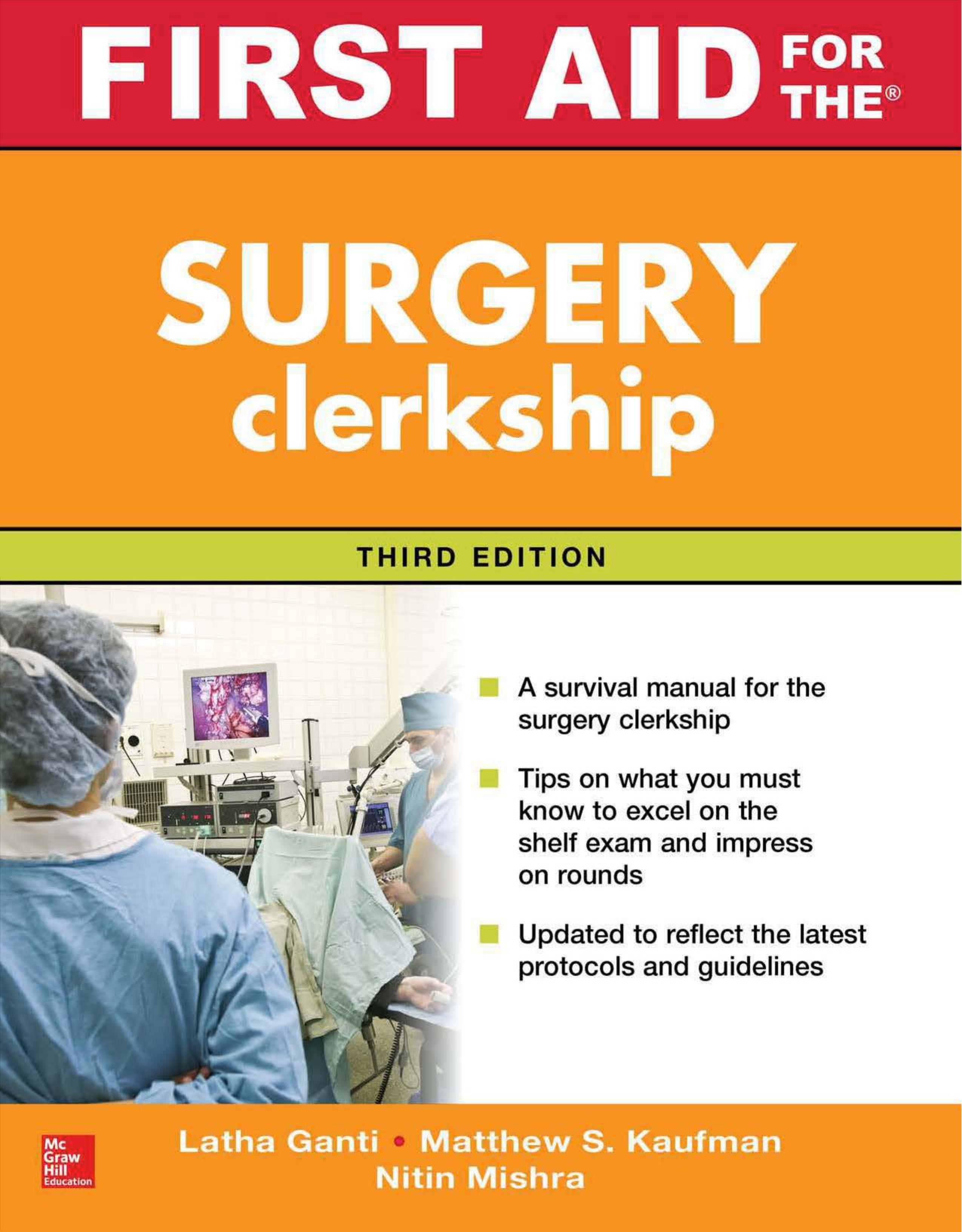 First Aid for the Surgery Clerkship by Latha Ganti