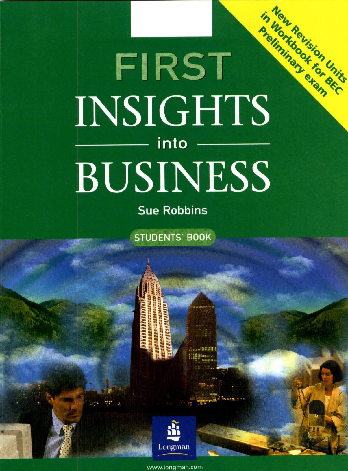 First Insights into Business Students' Book by Robbins Sue