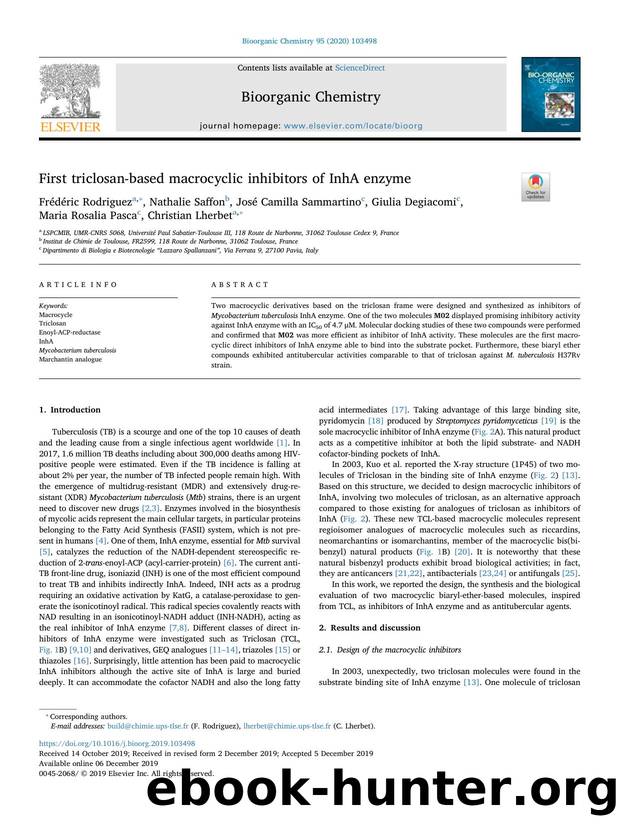 First triclosan-based macrocyclic inhibitors of InhA enzyme by unknow