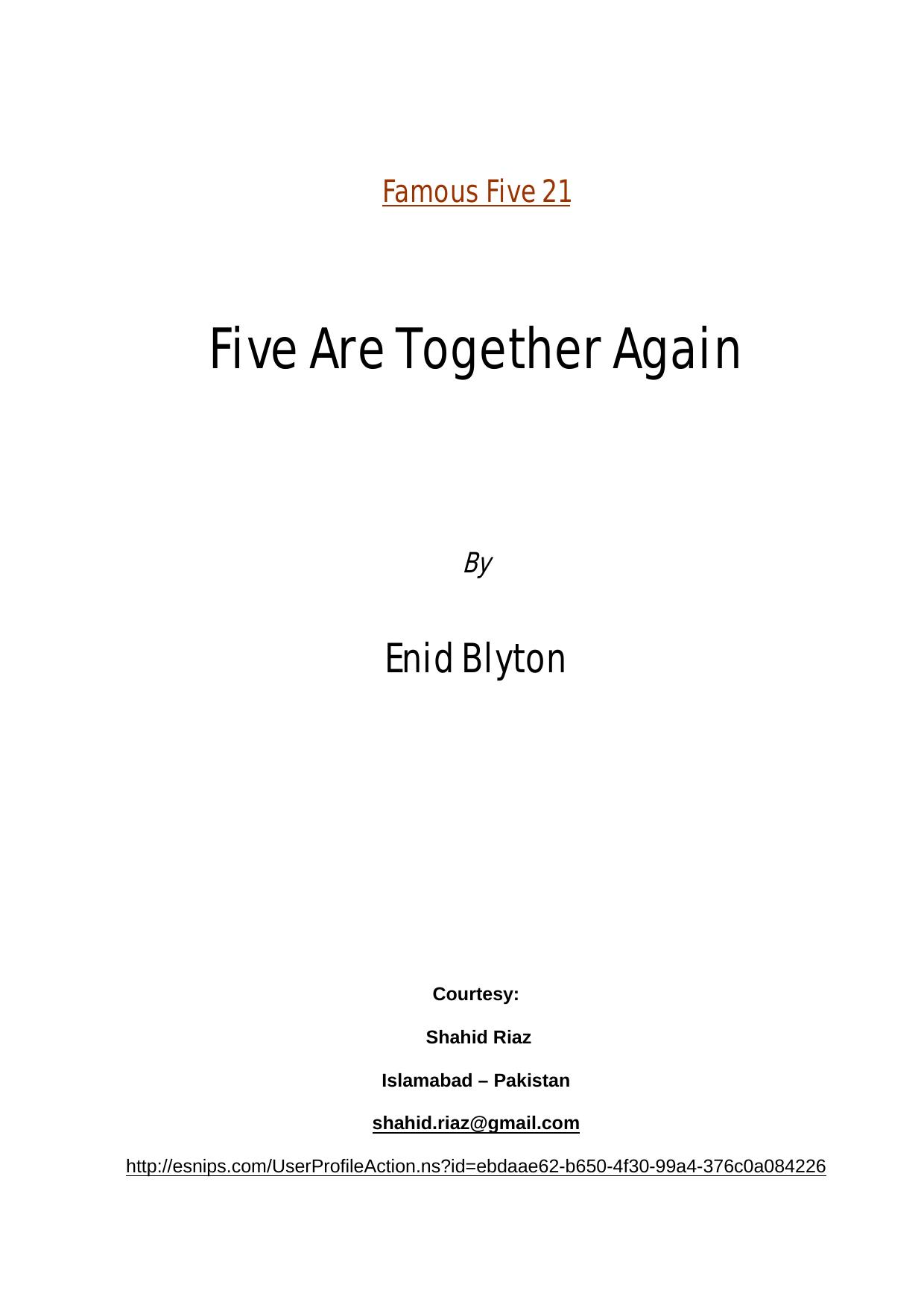 Five Are Together Again by Enid Blyton