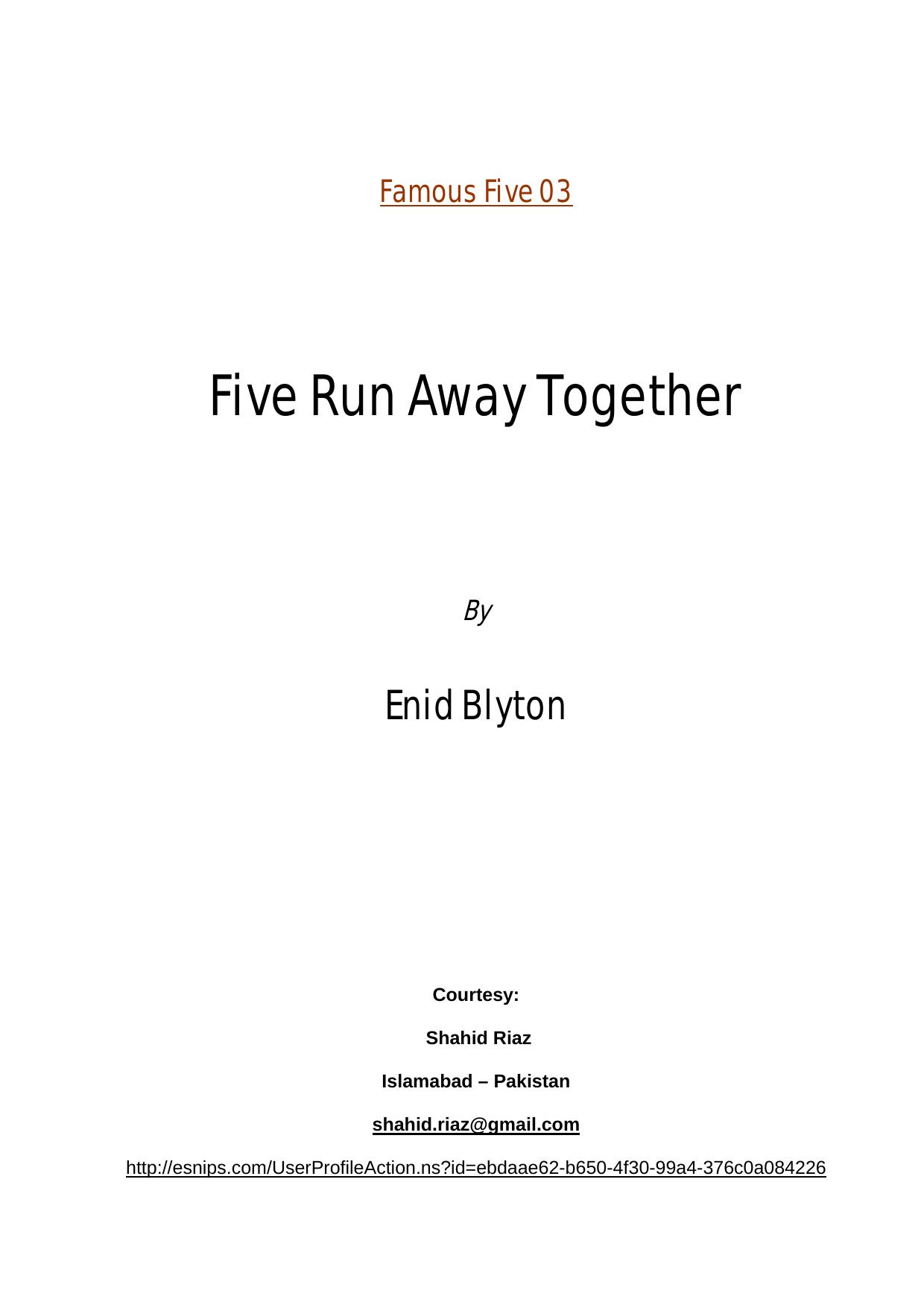 Five Run Away Together by Enid Blyton