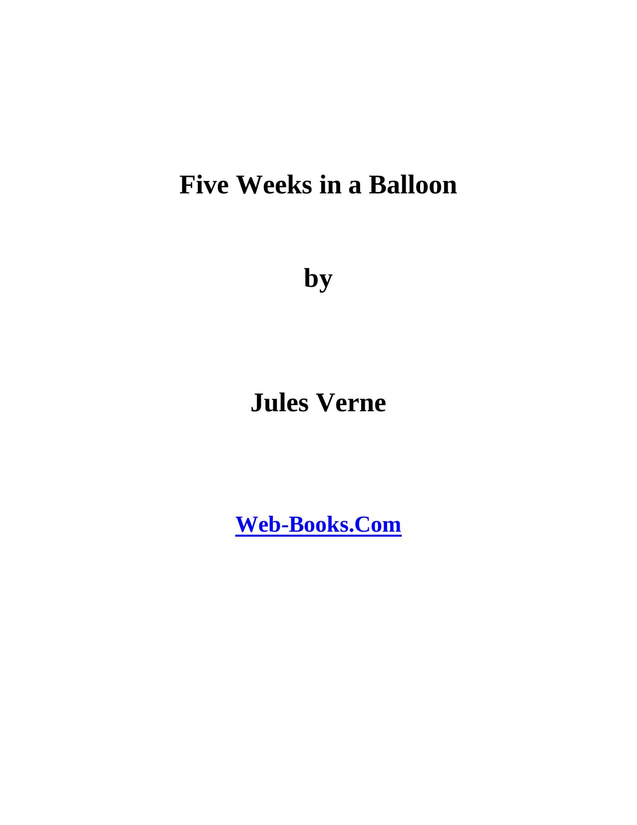Five Weeks in a Balloon by SPG