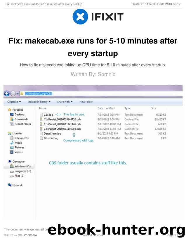 Fix: makecab.exe runs for 5-10 minutes after every startup by Unknown