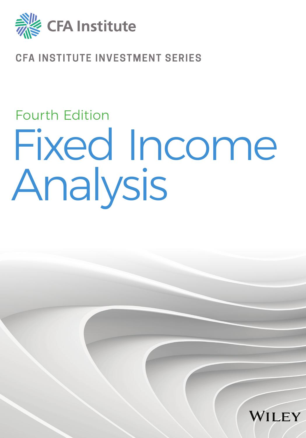 Fixed Income Analysis by Barbara S Petitt
