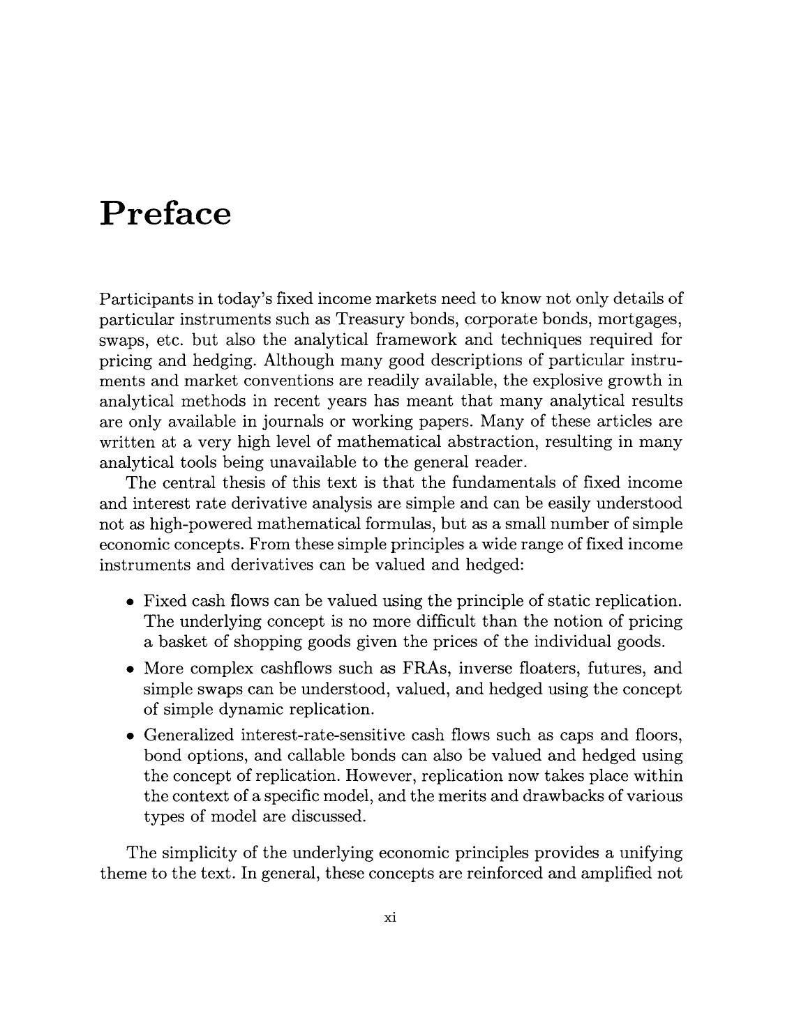 Fixed Income and Interest Rate Derivative Analysis by Mark Britten-Jones BEcon (Adelaide) MA PhD (UCLA)