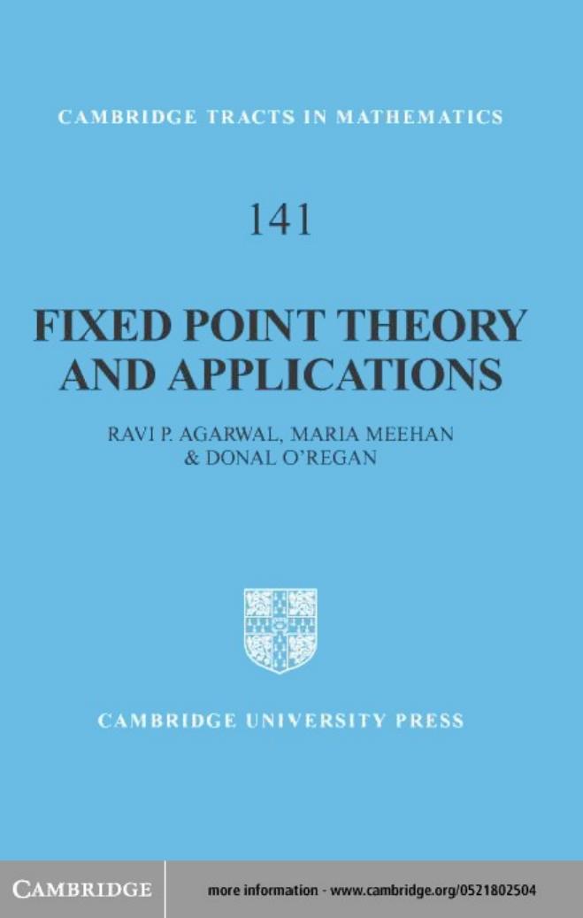 Fixed Point Theory and Applications by Ravi P. Agarwal Maria Meehan Donal O'Regan