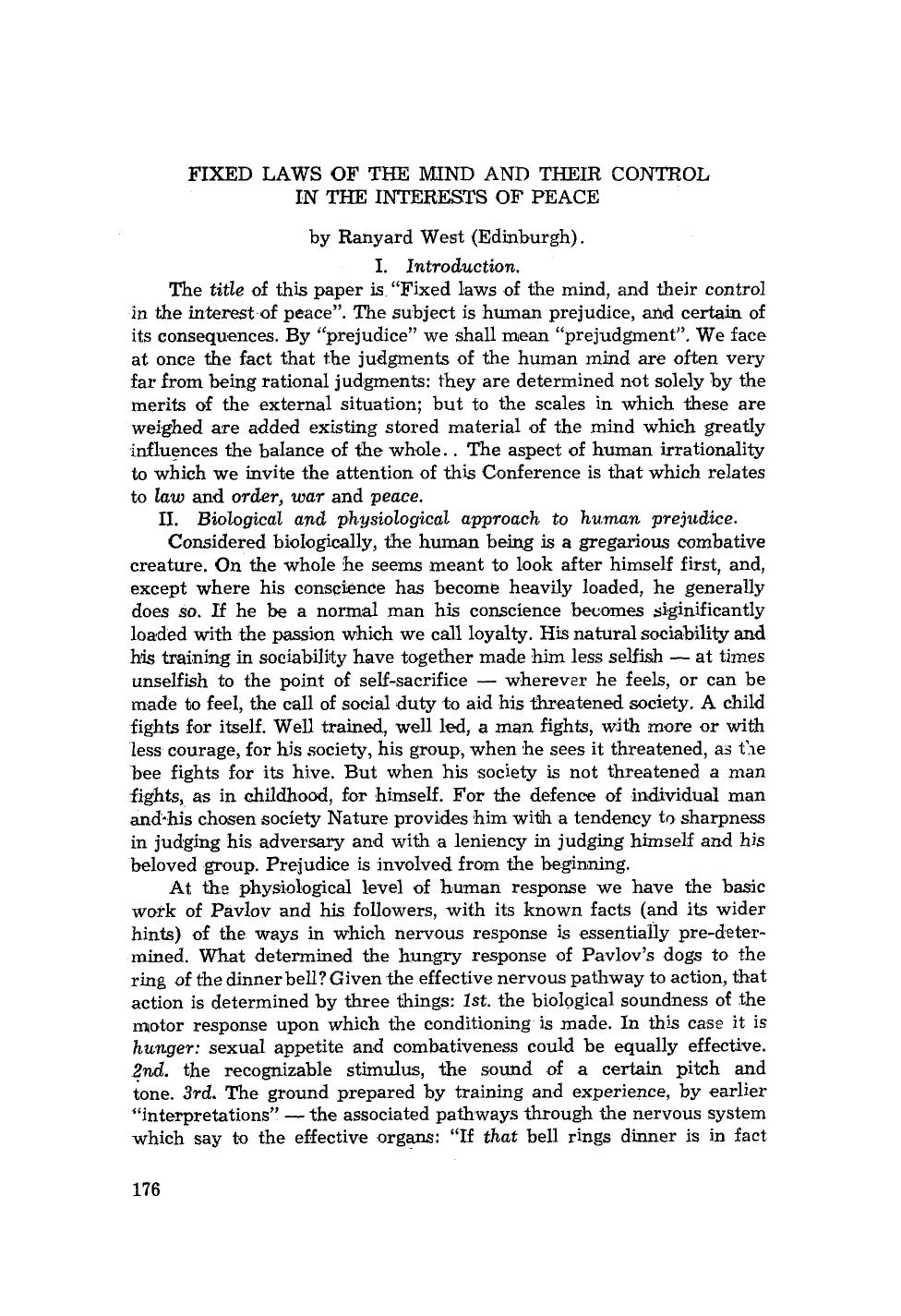 Fixed laws of the mind and their control in the interests of peace by Unknown