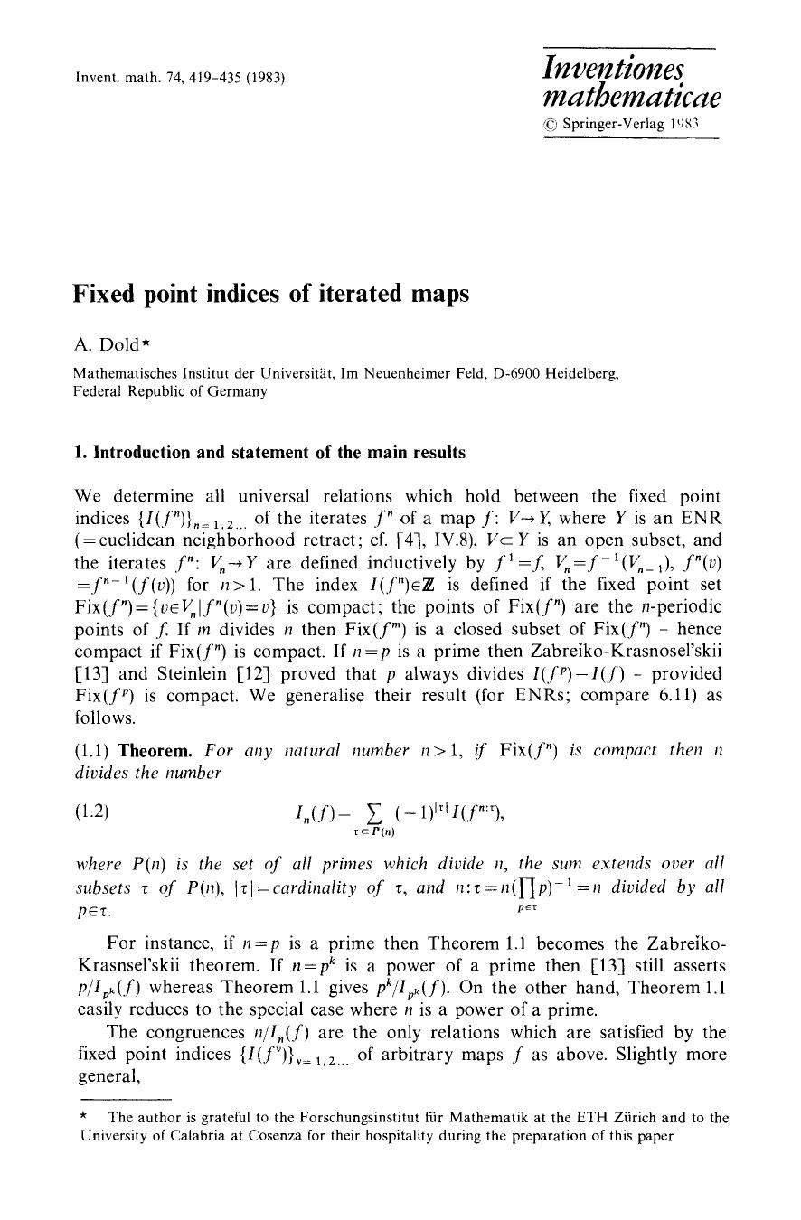Fixed point indices of iterated maps by Unknown