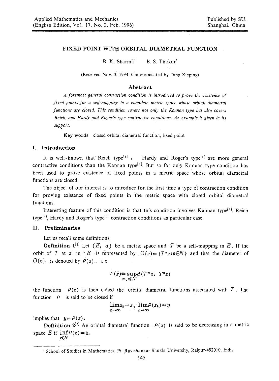 Fixed point with orbital diametral function by Unknown