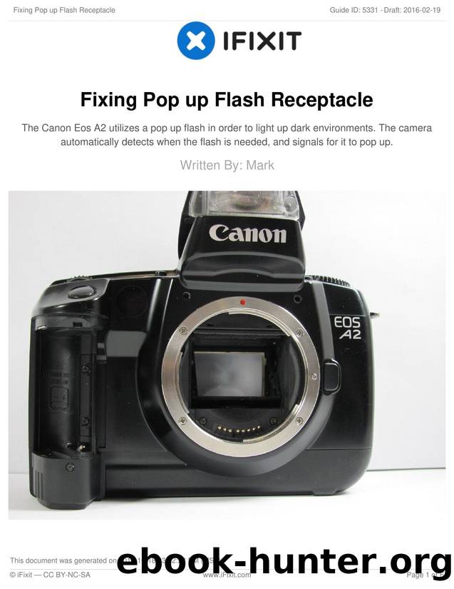 Fixing Pop up Flash Receptacle by Unknown