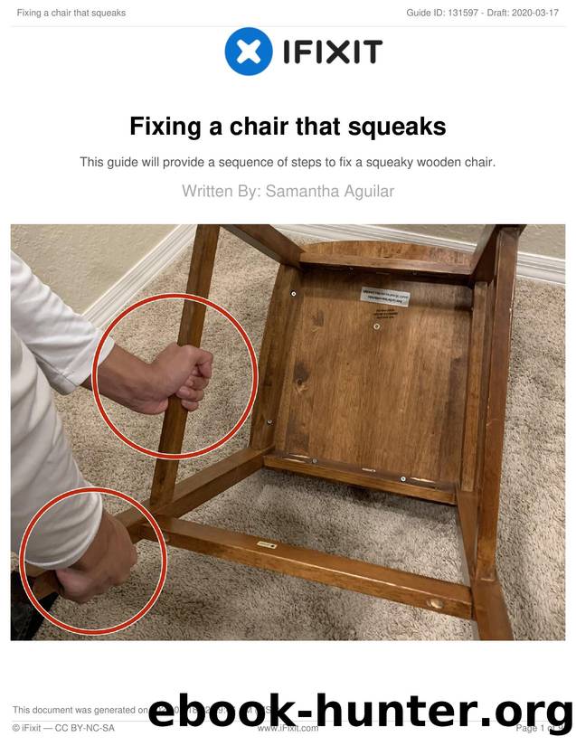 Fixing a chair that squeaks by Unknown