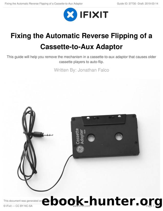 Fixing the Automatic Reverse Flipping of a Cassette-to-Aux Adaptor by Unknown