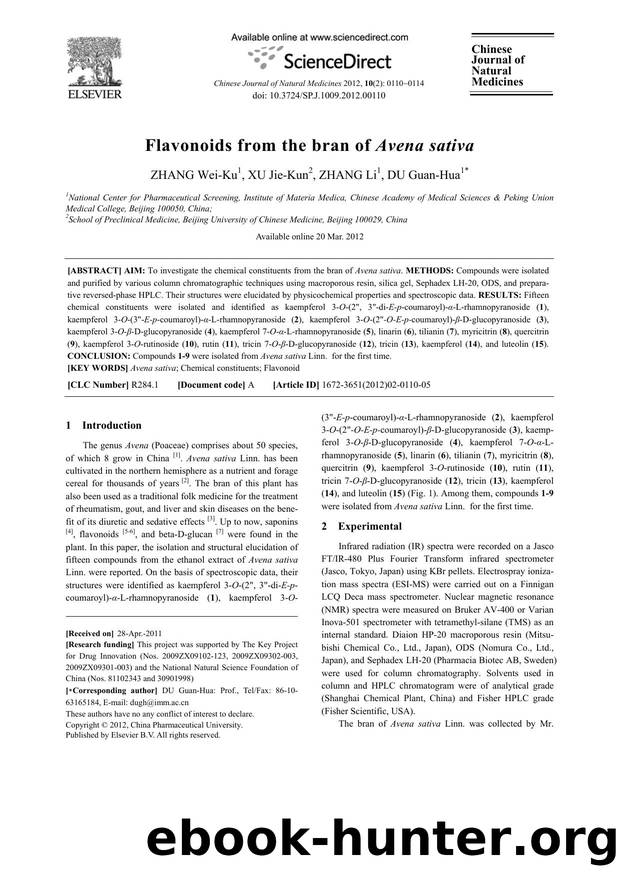 Flavonoids from the bran of Avena sativa by Wei-Ku ZHANG & Jie-Kun XU & Li ZHANG & Guan-Hua DU