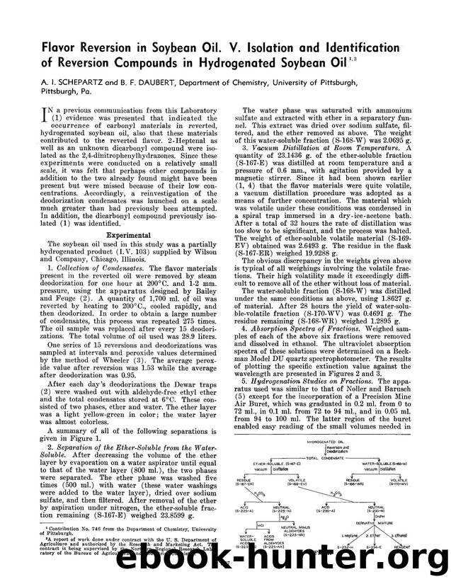 Flavor reversion in soybean oil. V. Isolation and identification of reversion compounds in hydrogenated soybean oil by Unknown