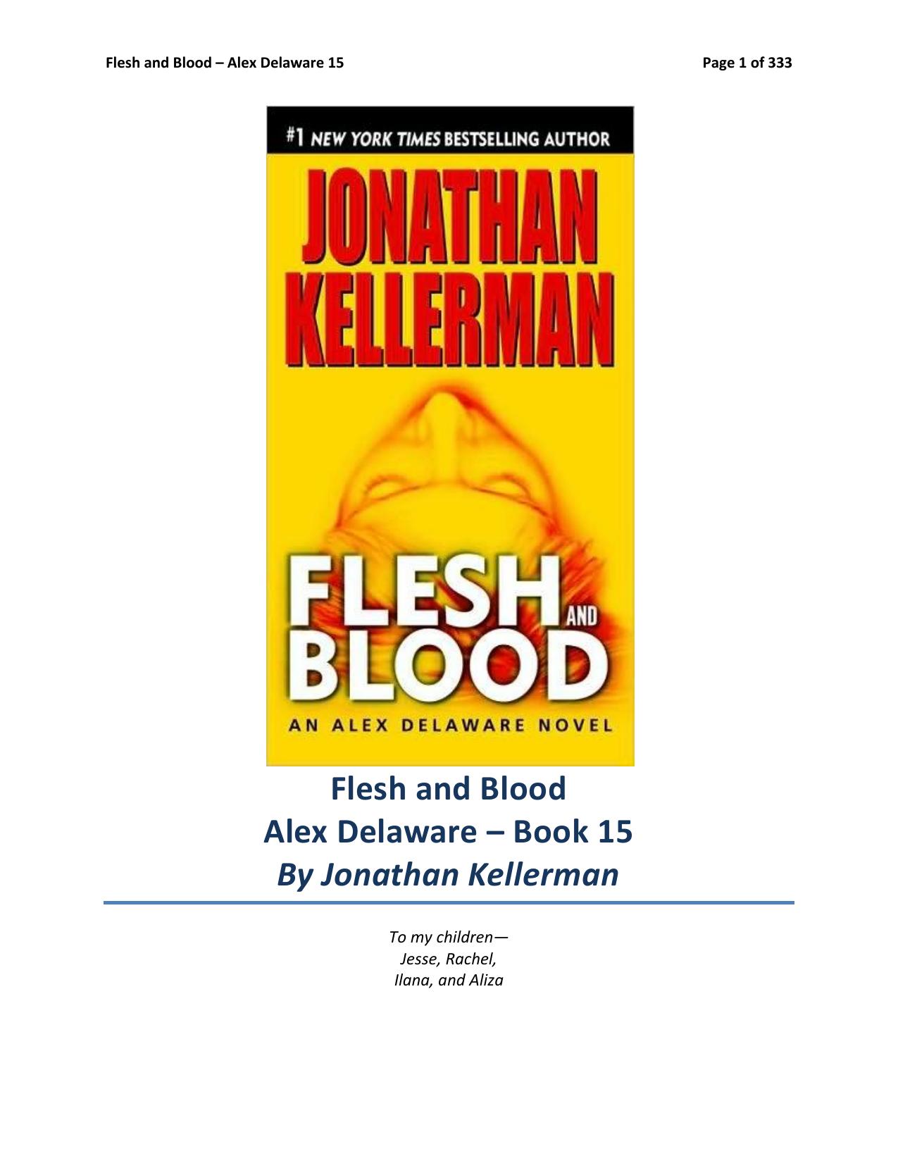 Flesh and Blood by Jonathan Kellerman