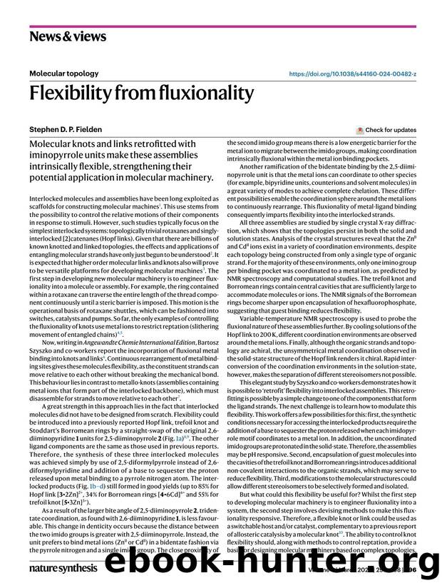 Flexibility from fluxionality by Stephen D. P. Fielden