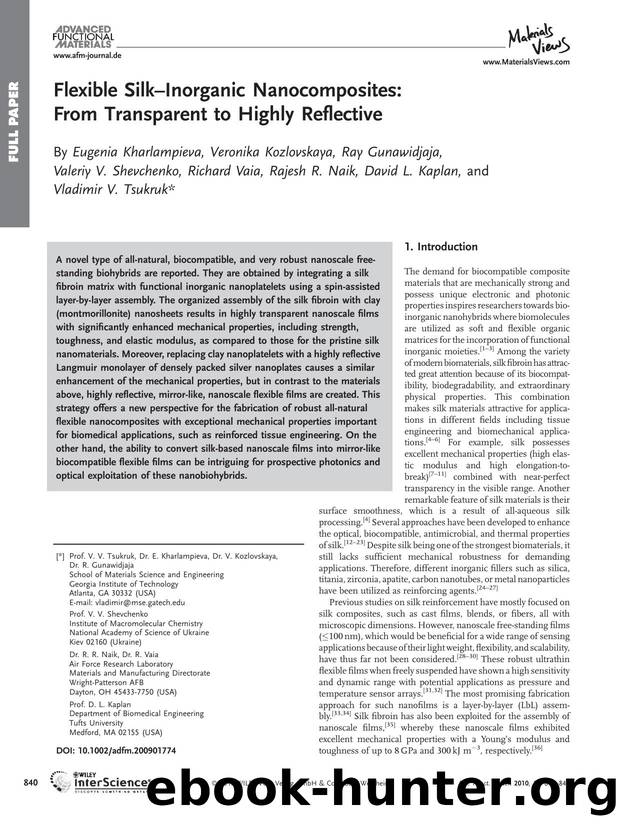 Flexible Silk?Inorganic Nanocomposites: From Transparent to Highly Reflective by Unknown
