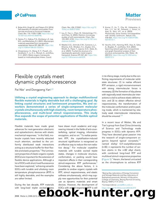 Flexible crystals meet dynamic phosphorescence by Fei Nie & Dongpeng Yan