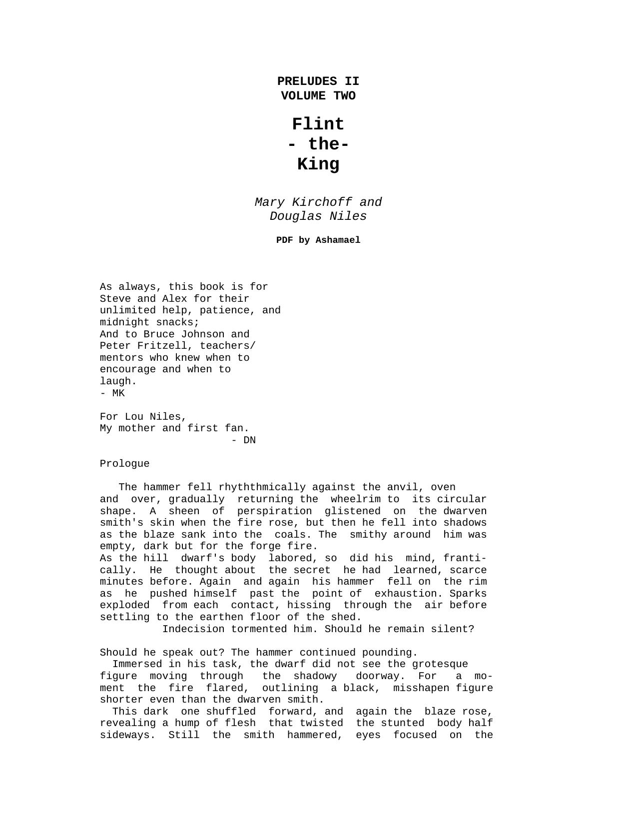 Flint the King by Mary Kirchoff & Douglas Niles