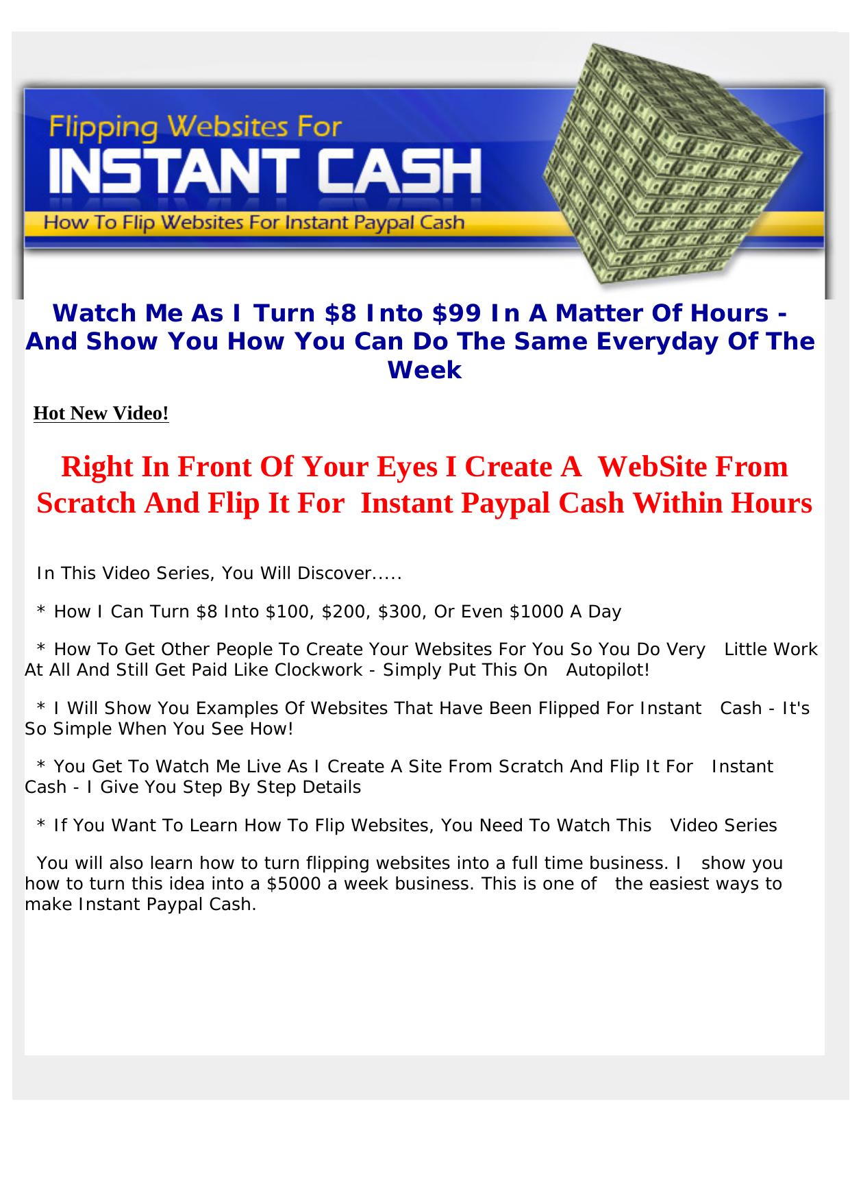 Flip That Website -- Make Easy Cash Flipping Websites. by Best of Kuszter's Collection