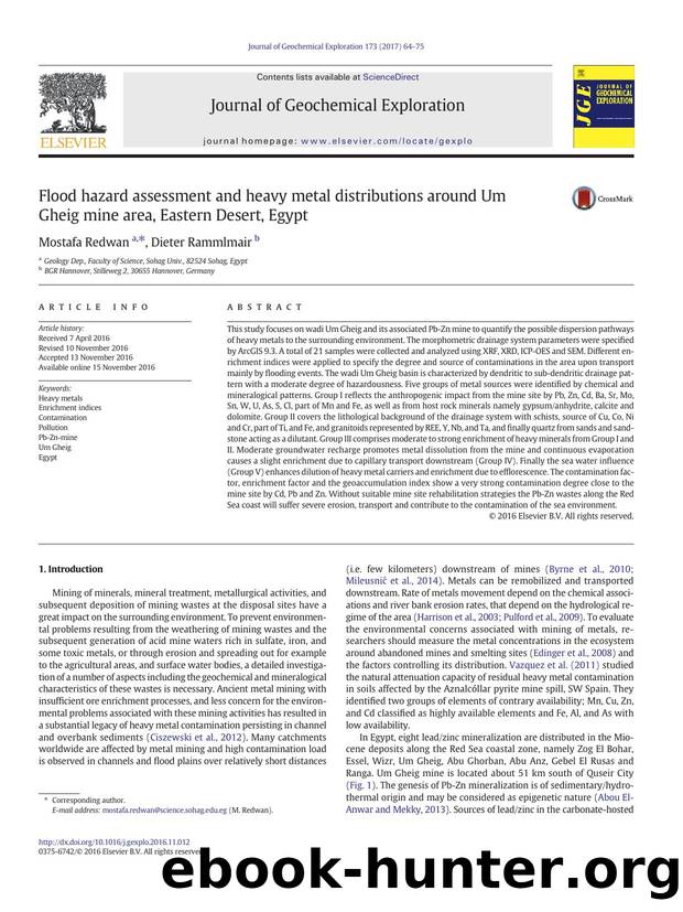 Flood hazard assessment and heavy metal distributions around Um Gheig mine area, Eastern Desert, Egypt by Unknown