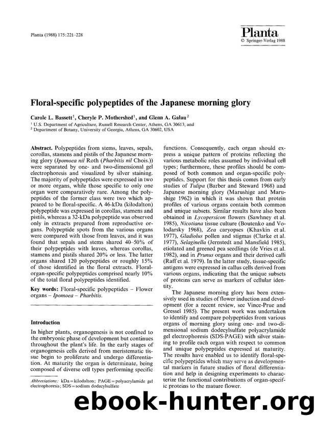 Floral-specific polypeptides of the Japanese morning glory by Unknown
