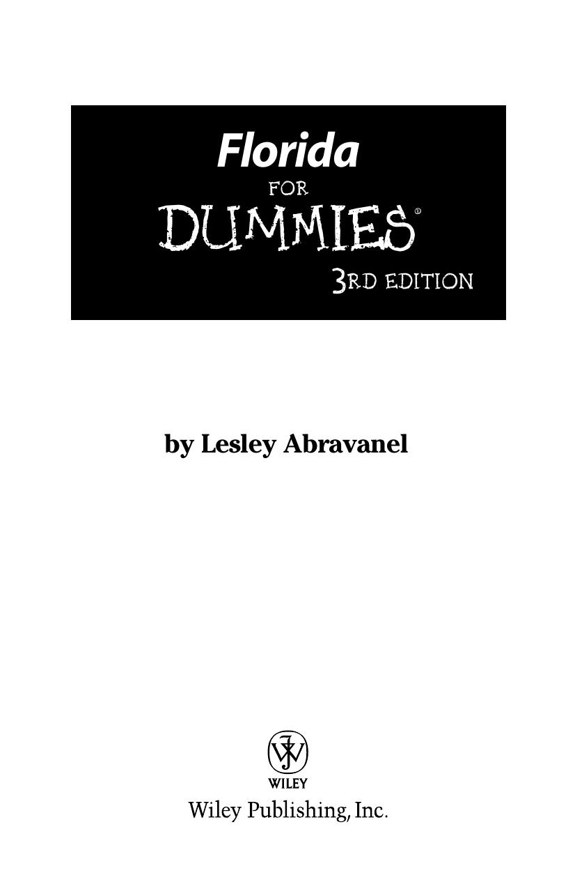 Florida For Dummies (Dummies Travel) by Lesley Abravanel