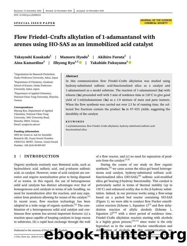Flow Friedel-Crafts Alkylation of 1-Adamantanol with Arenes Using HO-SAS as an Immobilized Acid Catalyst by Unknown