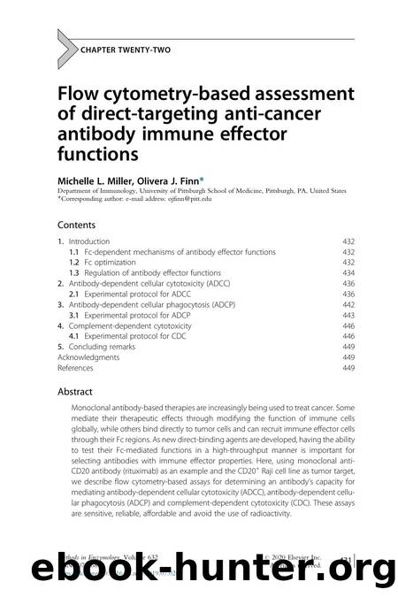 Flow cytometry-based assessment of direct-targeting anti-cancer antibody immune effector functions by Michelle L. Miller & Olivera J. Finn