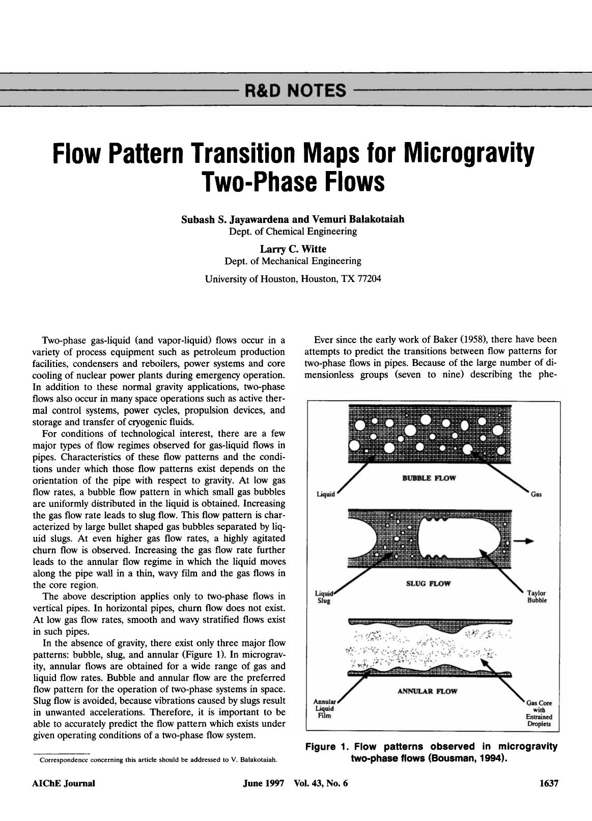 Flow pattern transition maps for microgravity two-phase flows by Unknown