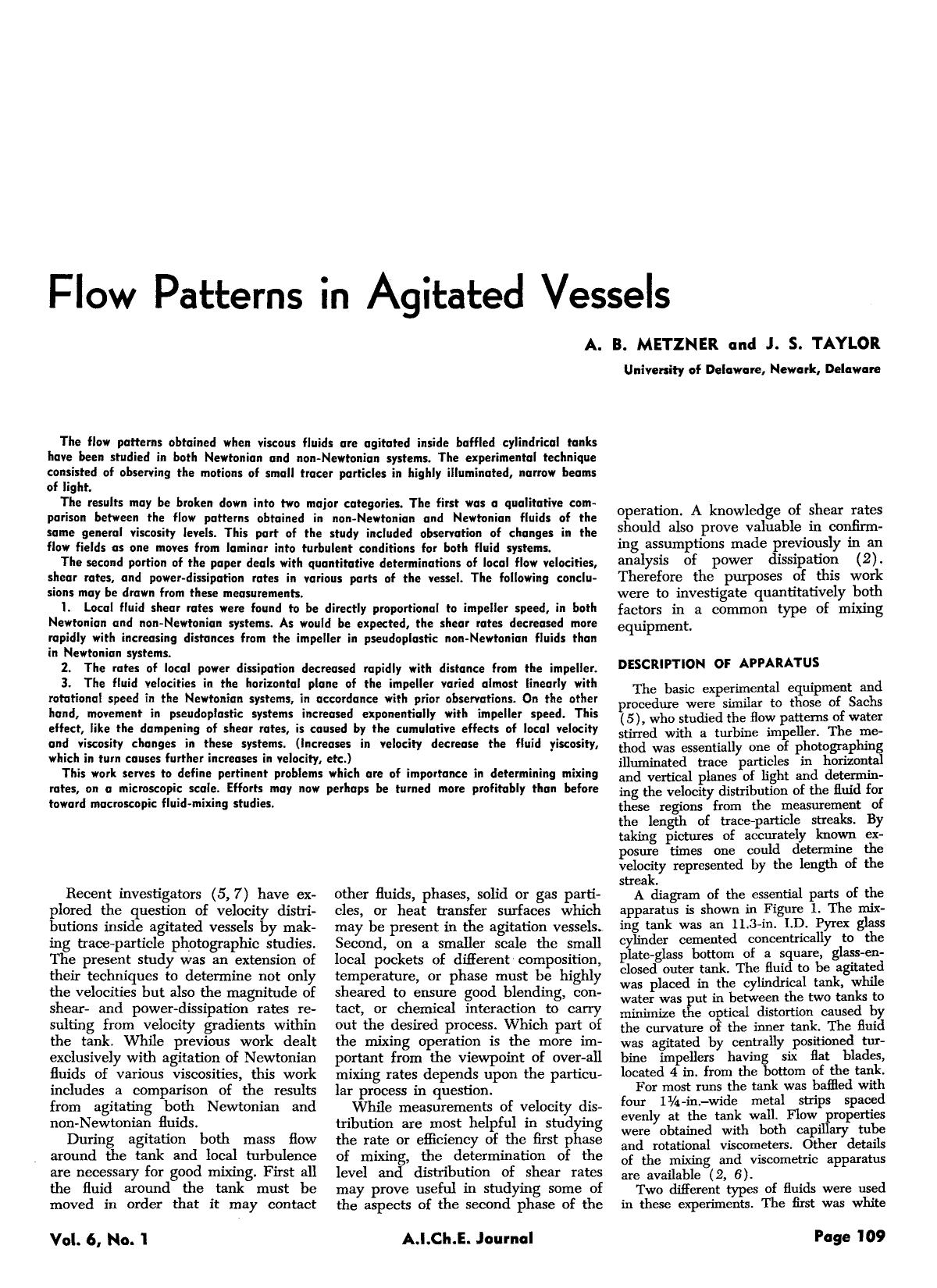 Flow patterns in agitated vessels by Unknown